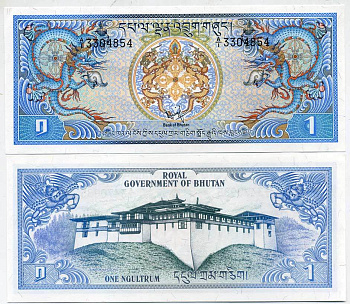 Бутан 1 нгултрум 1981 Pick 5 бумага UNC (пресс) 7147-48-3-2