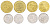 Малайзия набор из 4 монет (5, 10, 20 и 50 сенов) 2013 KM 201, 202, 203 и 204 UNC 4678-153-156