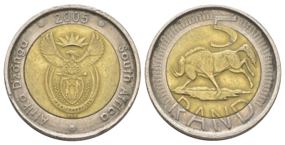 ЮАР 5 рандов 2005 KM 297 биметалл 4626-831