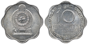 Шри-Ланка 10 центов 1978 KM 140 a алюминий 4118-412