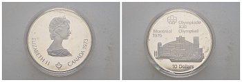 Канада 10 долларов 1973 XXI летние Олимпийские Игры, Монреаль 1976 - Монреаль KM 87 серебро PROOF 11-269-44