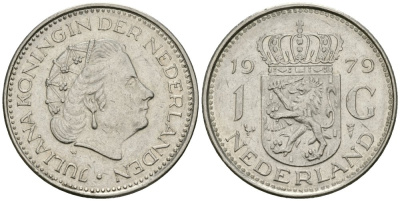 Нидерланды 1 гульден 1979 Юлиана (1948-1980) KM 184a никель 4579-551