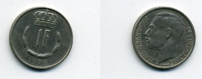 ЛЮКСЕМБУРГ 1 ФРАНК 1978 29-422