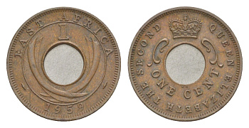 Британская Восточная Африка 1 цент 1959 Елизавета II (1952-2022) KM 35 бронза 4618-1015