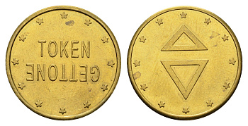 Италия жетон диаметр 24 мм, вес 5,6 гр латунь 4670-917