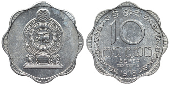 Шри-Ланка 10 центов 1978 KM 140 a алюминий 4118-953