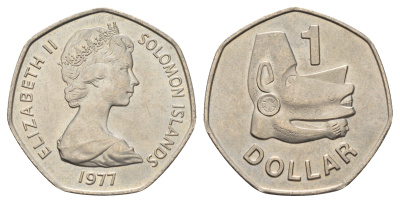 Соломоновы Острова 1 доллар 1977 KM 6 медно-никель UNC 4672-222