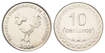 Тимор 10 сентаво 2012 KM 3 сталь плакированная никелем UNC 4699-611
