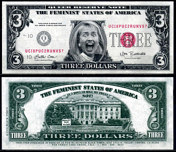 США 3 доллара 1996 сувенирная банкнота бумага UNC (пресс) 6287-50-4-1