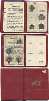 Австралия неполный набор из 4 монет (1, 2, 5, 10 центов) 1978 в оригинальной банковской упаковке KM MS11 (62, 63, 64, 65) UNC 8-2-06-36