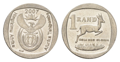 ЮАР 1 ранд 2007 KM 344 медь плакированная никелем 4627-462