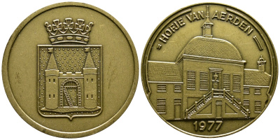 НИДЕРЛАНДЫ МЕДАЛЬ 1977 HOFJE VAN AERDEN латунь 00-00