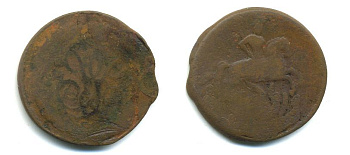 РОССИЯ 1 КОПЕЙКА 17XX медь 61-955