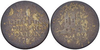 Гамбург 1 шиллинг 1794 OHK KM 214 серебро 66-1134