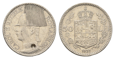 Румыния 50 леев (лей) 1937 KM 55 никель 4675-1216