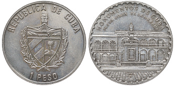 Куба 1 песо 2004 памятники Кубы, старая площадь (пласа Вьеха) CU-000410 медно-никель UNC 118-922