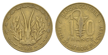 Западная Африка (BCEAO) 10 франков 1979 KM 1a медь алюминий никель 4612-751