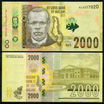 Малави 2000 квача 2018 Джон Чилембве, малавийский университет Pick 69 бумага UNC (пресс) 449-63-3