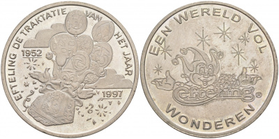 НИДЕРЛАНДЫ МЕДАЛЬ 1997 КОМИКСЫ медно-никель UNC 73-514