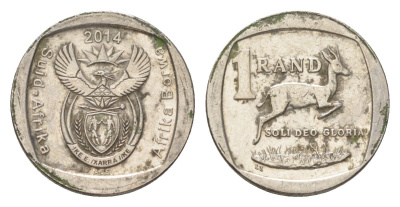 ЮАР 1 ранд 2014 медь плакированная никелем 4627-612