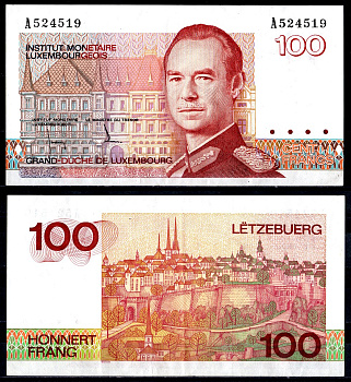 Люксембург 100 франков ND (1986) Pick 58 a бумага 7116-4-1-2