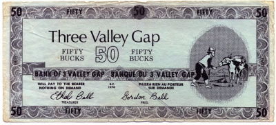 ЕВРОПА 50 БАКСОВ 1970 THREE VALLEY GAP бумага 7146-64-4-2