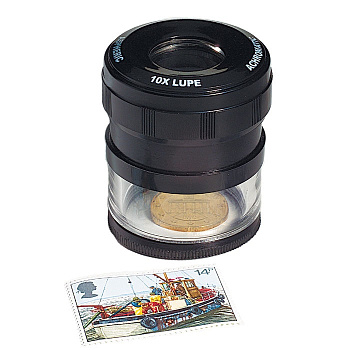 Лупа со шкалой, 10-кратная. Leuchtturm. 301679