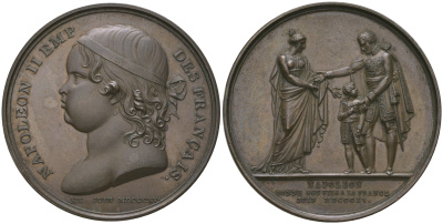 Набор бронзовых французских медалей и медальонов 1810 года. Оригинальный комплект. 0-0-02