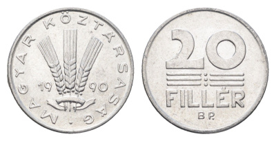 Венгрия 20 филлеров 1990 BP KM 676 алюминий UNC 4668-219