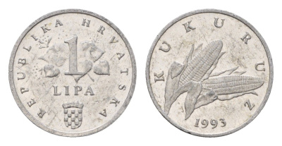 Хорватия 1 липа 1993 нечетный год KM 3 алюминий 4617-1151
