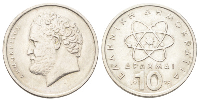 Греция 10 драхм 1978 Демокрит KM 119 медно-никель 202-852