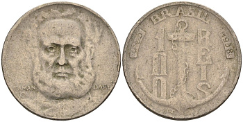 Бразилия 100 рейс 1938 Маркиз Тамандаре KM 536 медно-никель 4115-637