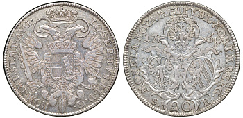 Нюрнберг 20 крейцеров 1769 SR KM 360 серебро    1531-1244