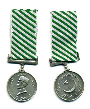 Пакистан медаль 1976 100 лет Мухаммад Али Джинна, на колодке, с лентой 1-5-1-36