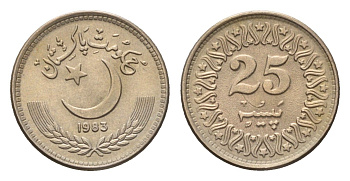 Пакистан 25 пайс 1983 KM 58 медно-никель UNC 4181-1047