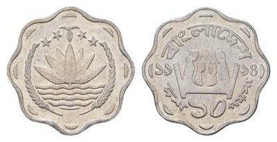 Бангладеш 10 пойш 1994 KM 11.2 алюминий UNC 4625-642