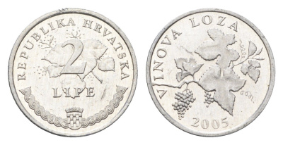 Хорватия 2 липы 2005 нечетный год KM 4 алюминий aUNC 4659-662