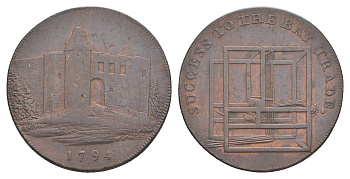 Великобритания, Эссекс, Колчестер 1/2 пенни 1794 Dalton & Hamer 9, Atkins 10 медь 1522-822