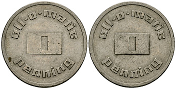 Нидерланды жетон ND Oll-O-Matic Penning латунь 4135-931