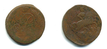 РОССИЯ 1 КОПЕЙКА 1759 медь 61-621