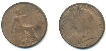 Великобритания 1 пенни 1898 Виктория (1837-1901) KM 790, Spink 3961 бронза 83-532