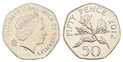 Гернси 50 пенсов 2012 KM 156 медно-никель UNC 4660-851
