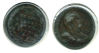 АВСТРИЙСКИЕ НИДЕРЛАНДЫ 2 ЛИАРДА 1777 KM 29 медь 503-311