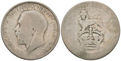Великобритания 1 шиллинг 1923 Георг V (1910-1936) KM 816a, Spink 4023 серебро 4619-822