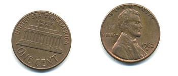 США 1 ЦЕНТ 1962 D, ЛИНКОЛЬН KM 201 медь цинк 76-562