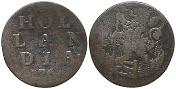 НИДЕРЛАНДЫ, ГОЛАНДИЯ 1 ДУИТ 176х KM 80 медь 28-1251