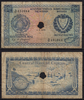 Кипр 250 милс 1978 Pick 41 c бумага 6278-48-1-2