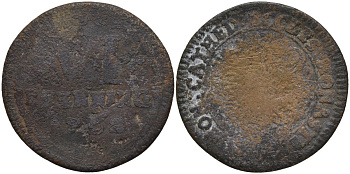 Мансфельд 6 пфеннигов 1762 KM 440 медь 4544-1156