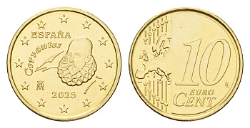 Испания 10 евроцентов 2025 тираж 2.500 экземпляров KM 1147 нордик BU 4669-228