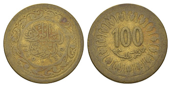 Тунис 100 миллимов 1960 KM 309 латунь 4628-924